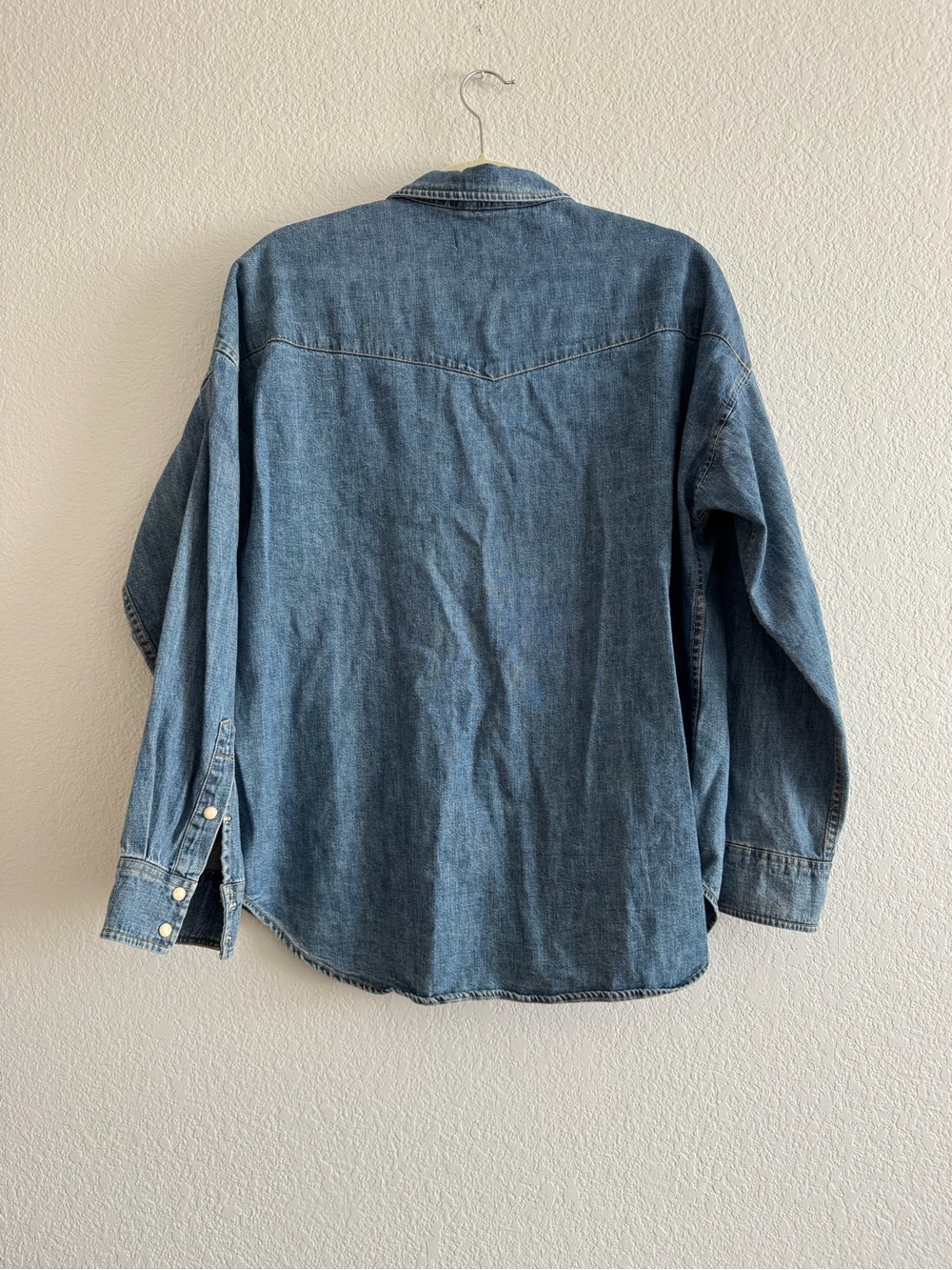 Alex Mill Santa Fe Denim Button-Up Shirt Western Cowgirl Blue size medium - Picture 6 of 7
